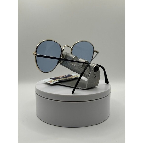 True Vintage Oversize Sunglasses NOS Preppy Round Blue Lens/Frame Oleg Cassini